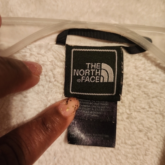 The North Face White/Off White Full Zip Fleece Jacket Womens Size M - Picture 12 of 14